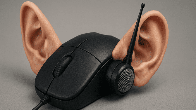 Z obyčejné myši na odposlouchávací zařízení. Vědci objevili děsivou slabinu periférií, které mají lidé běžně doma