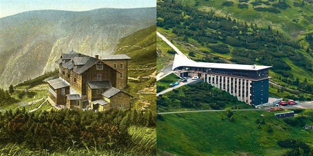 OBRAZEM: Oheň zničil Labskou boudu před 60 lety, nahradil ji brutalistní monument