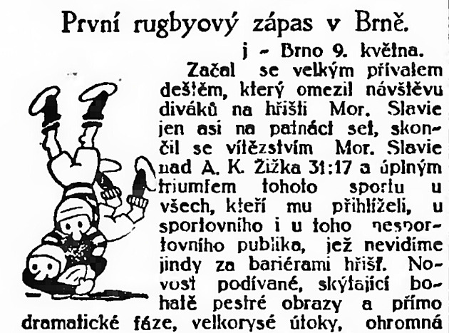 Sto let českého ragby. První zápas řídil v Brně Sekora, jeho odkaz žije dodnes